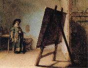REMBRANDT Harmenszoon van Rijn The Artist in his Studio France oil painting artist